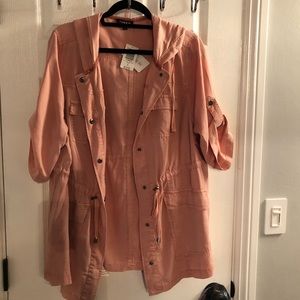 Blush short sleeve jacket